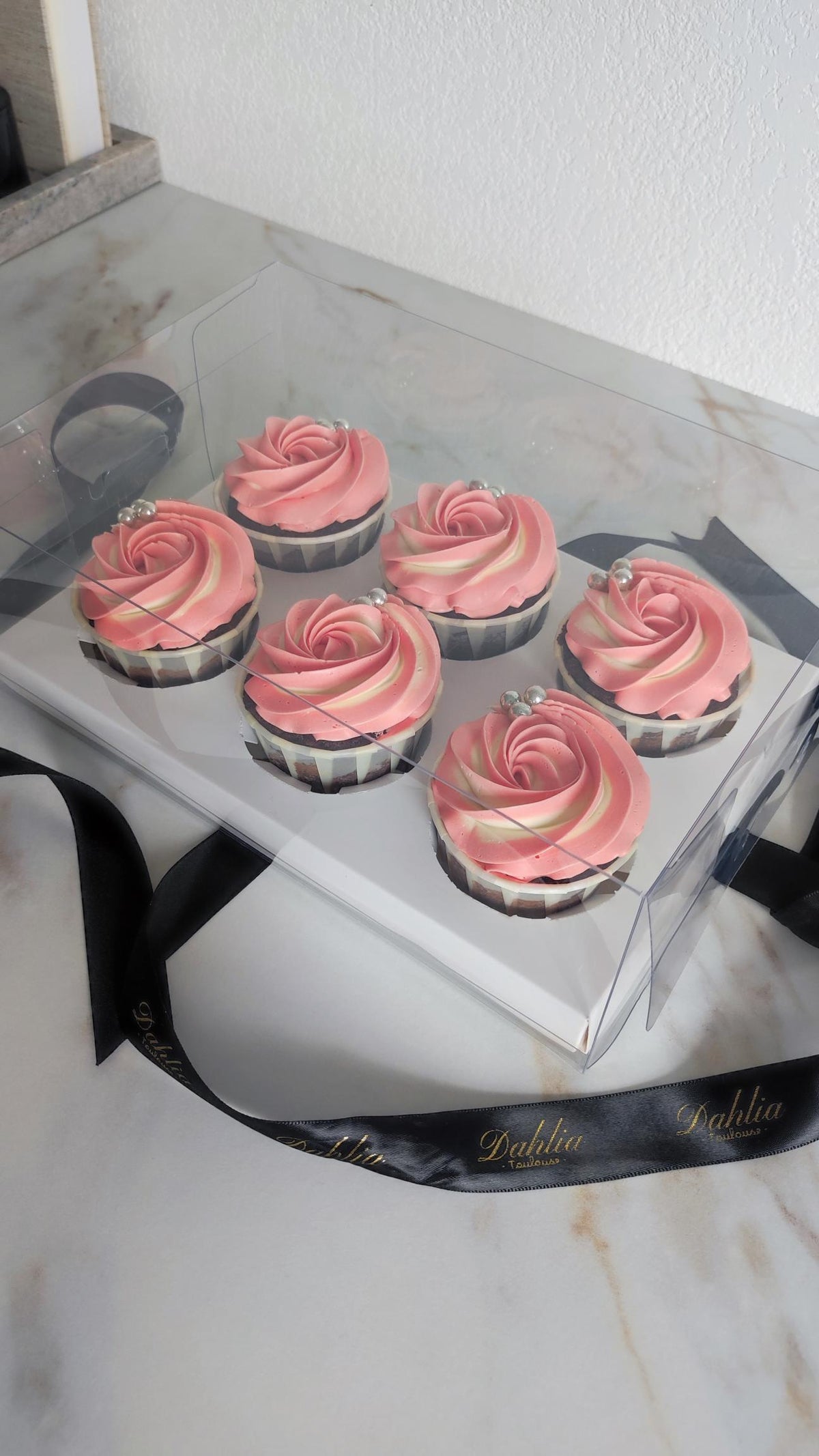 Boîte à cupcakes premium - 6 emplacements